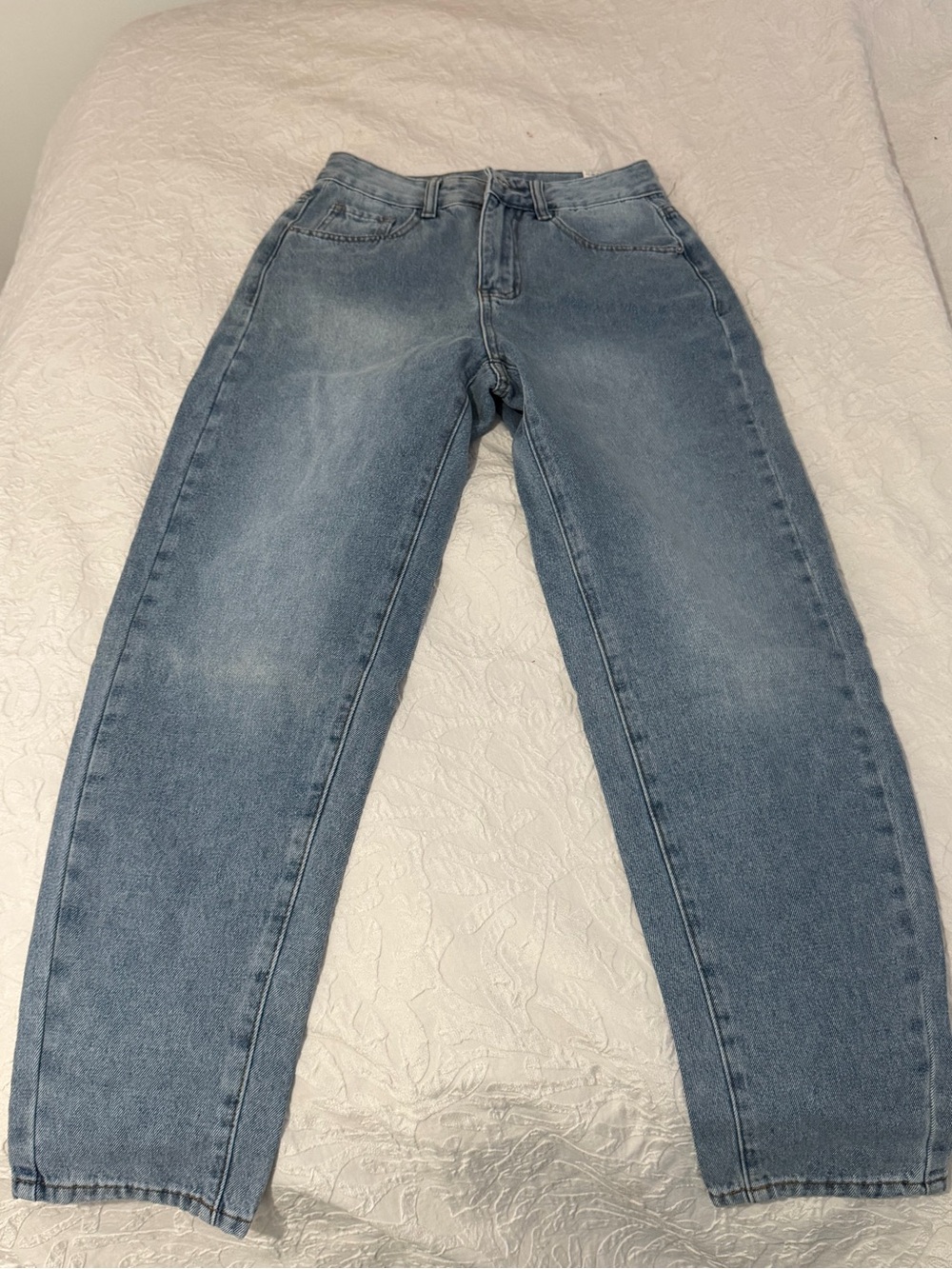 SHEIN Light Blue Straight Leg Jeans